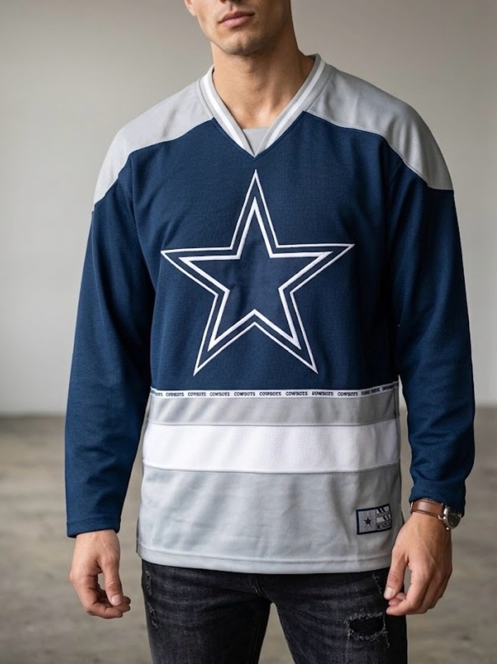NFL Dallas Cowboys Ultra Game  Jersey Hockey Style  Men’s Size S